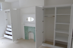 Bespoke white painted built in wardrobes