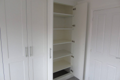 Internal shelving space within bespoke wardrobes