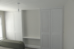 bespoke Shaker style wardrobes primed ready to paint by the customer