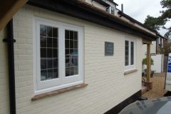 Bespoke Sapele windows with Georgian style lead