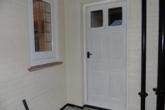 Bespoke hardwood front door. Primed ready for painting.