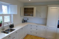 Bespoke kitchen with solid oak shelves & drawers