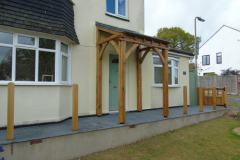 Green oak porch & gate