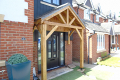 Oak porch with slate roof