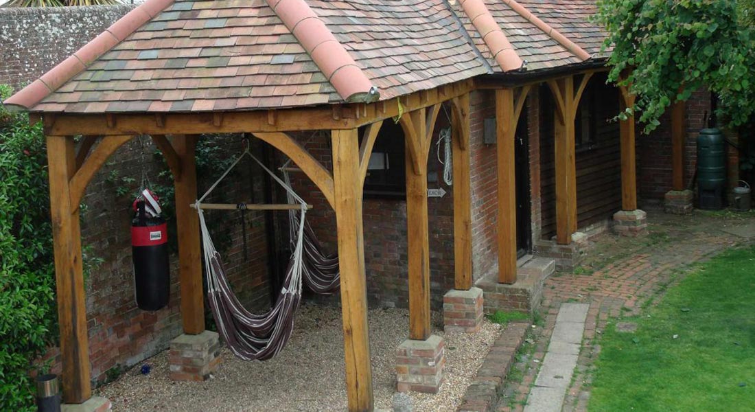 Crumps Carpentry + Bespoke bedrooms & furniture, Carpentry & Joinery, Green Oak & timber garden structures